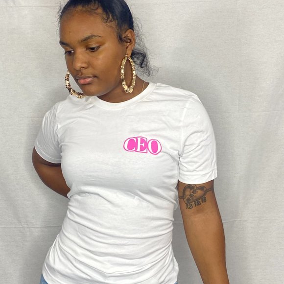 White CEO Boss Babe T-Shirt - Picture 1 of 3